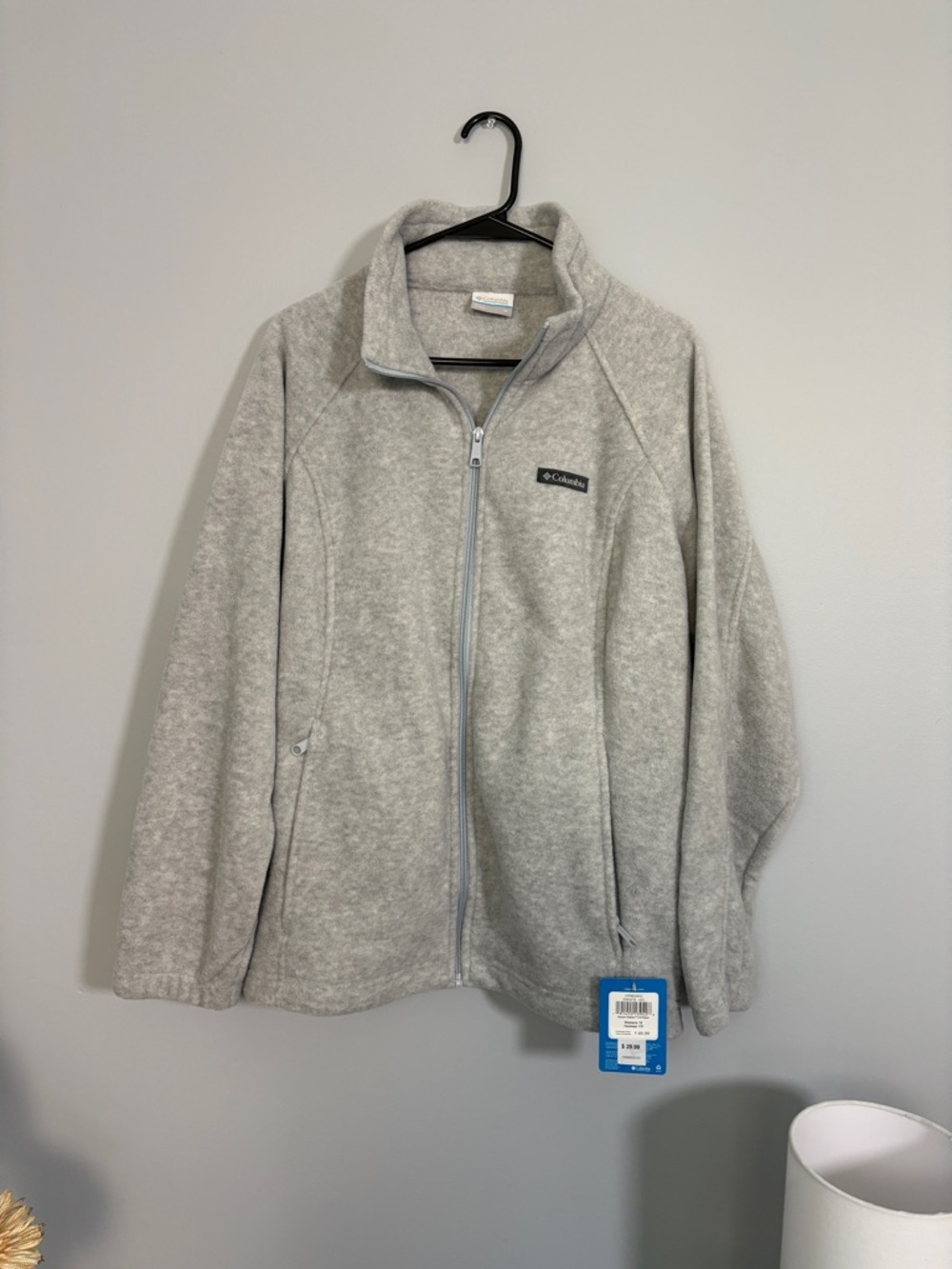 Columbia Heather Gray Full-Zip Fleece Jacket